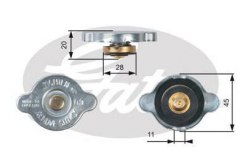 Крышка горловины радиатора TOYOTA для NISSAN NOTE (E11, NE11) 1.6 2006-2012, код двигателя HR16DE, V см3 1598, КВт81, Л.с.110, бензин, Gates RC124